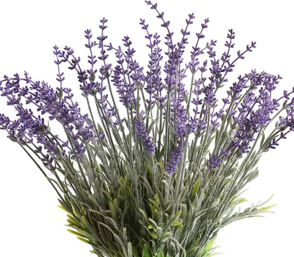 Artificial Lavender Flowers with Silk Flocked Fake Lavender Plant for Wedding Home Table Centerpiece Decor-Pack of 4