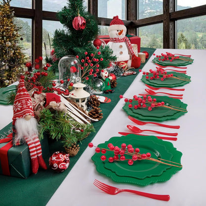 Large Artificial Pomegranate Branches Christmas Red Berry Stem