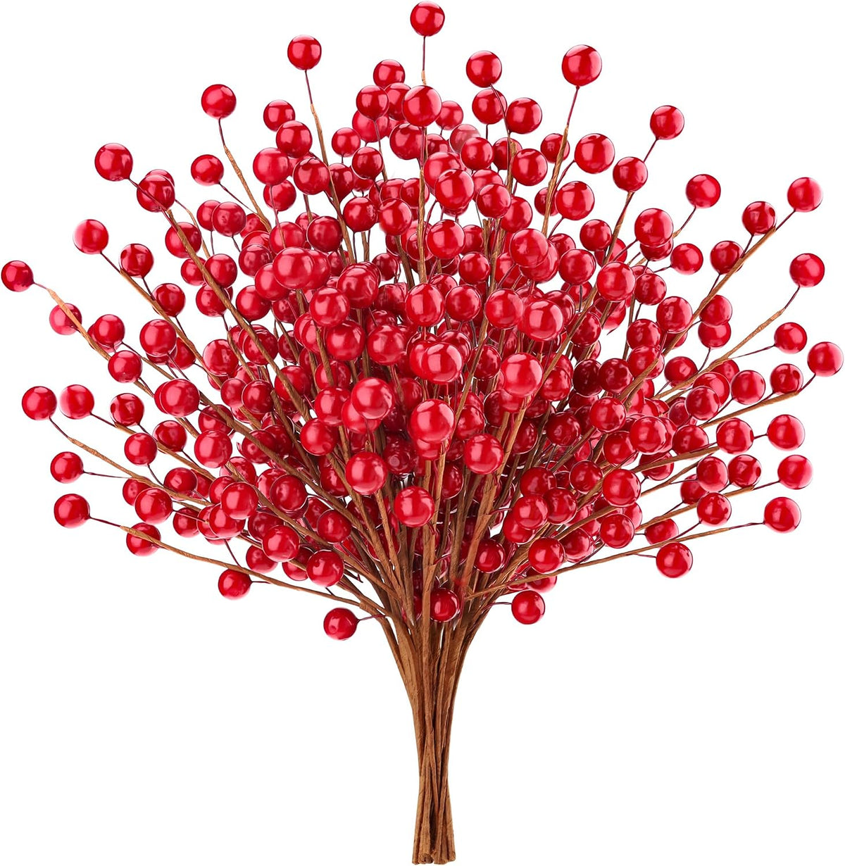 Large Artificial Pomegranate Branches Christmas Red Berry Stem