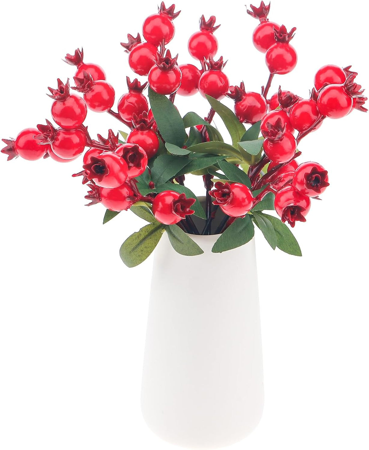 Large Artificial Pomegranate Branches Christmas Red Berry Stem