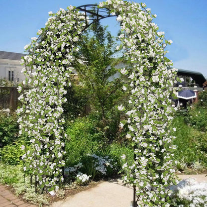 Artificial Bougainvillea Flowers Garland Fuchsia Silk Bougainvillea Vines UV Resistant Realistic Faux Hanging Flowers Plants for Outdoor Outside Summer Decoration Porch Patio Balcony Yard Wall