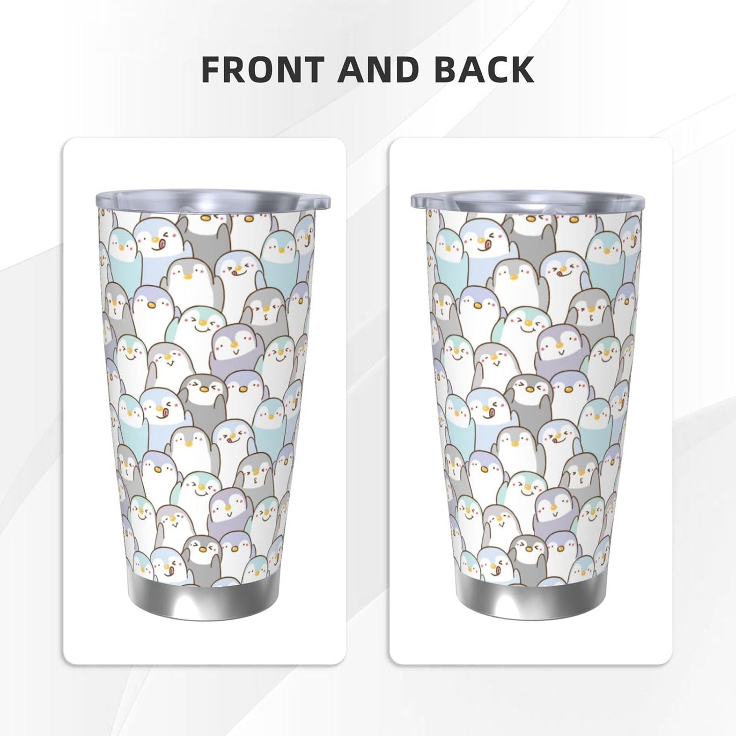 Lemon Tumbler 20oz Fruit Stainless Steel Vacuum Insulated Tumblers with Lid and Straw Mint Green Travel Coffee Mug Tea Wine Cups Water Bottle Gifts for Women