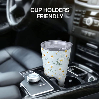 Lemon Tumbler 20oz Fruit Stainless Steel Vacuum Insulated Tumblers with Lid and Straw Mint Green Travel Coffee Mug Tea Wine Cups Water Bottle Gifts for Women
