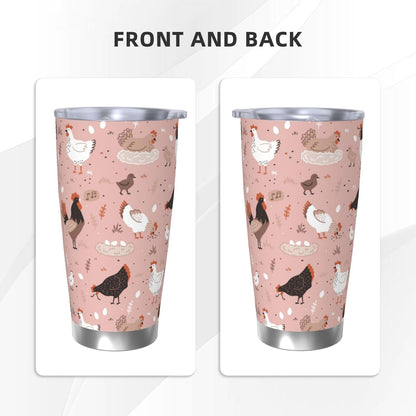 Lemon Tumbler 20oz Fruit Stainless Steel Vacuum Insulated Tumblers with Lid and Straw Mint Green Travel Coffee Mug Tea Wine Cups Water Bottle Gifts for Women