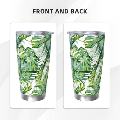 Lemon Tumbler 20oz Fruit Stainless Steel Vacuum Insulated Tumblers with Lid and Straw Mint Green Travel Coffee Mug Tea Wine Cups Water Bottle Gifts for Women