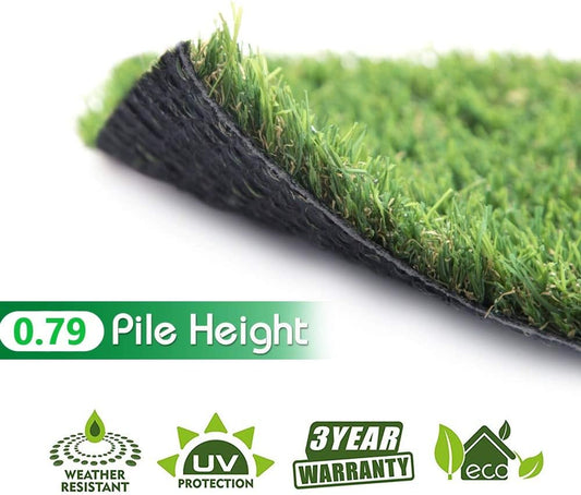 Artificial Grass 3' x 10' (30 Square Feet) Realistic Fake Grass Deluxe Turf Synthetic Turf Thick Lawn Pet Turf -Perfect for Indoor/Outdoor Landscape (20mm high Pile) Customized