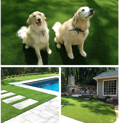 Artificial Grass 3' x 10' (30 Square Feet) Realistic Fake Grass Deluxe Turf Synthetic Turf Thick Lawn Pet Turf -Perfect for Indoor/Outdoor Landscape (20mm high Pile) Customized