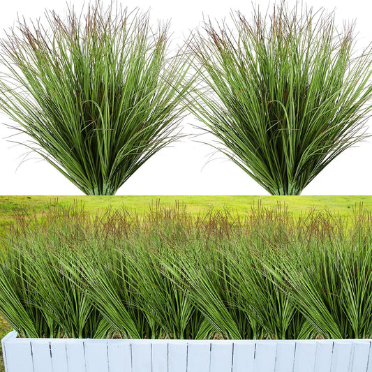 48 Pcs Faux Grass Plants Artificial Shrubs Wheat Grass