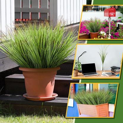 48 Pcs Faux Grass Plants Artificial Shrubs Wheat Grass