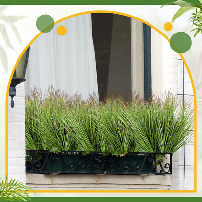 48 Pcs Faux Grass Plants Artificial Shrubs Wheat Grass