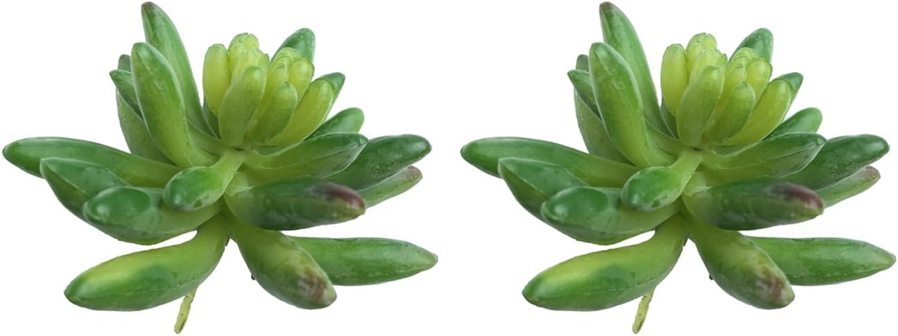 2pcs Artificial Succulent Plants, Realistic Fake Succulents, Fake Plants for Garden Arrangement Decor, Red