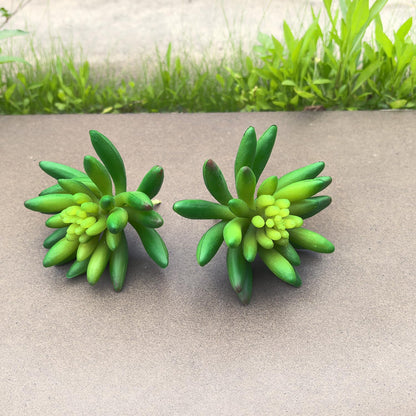 2pcs Artificial Succulent Plants, Realistic Fake Succulents, Fake Plants for Garden Arrangement Decor, Red