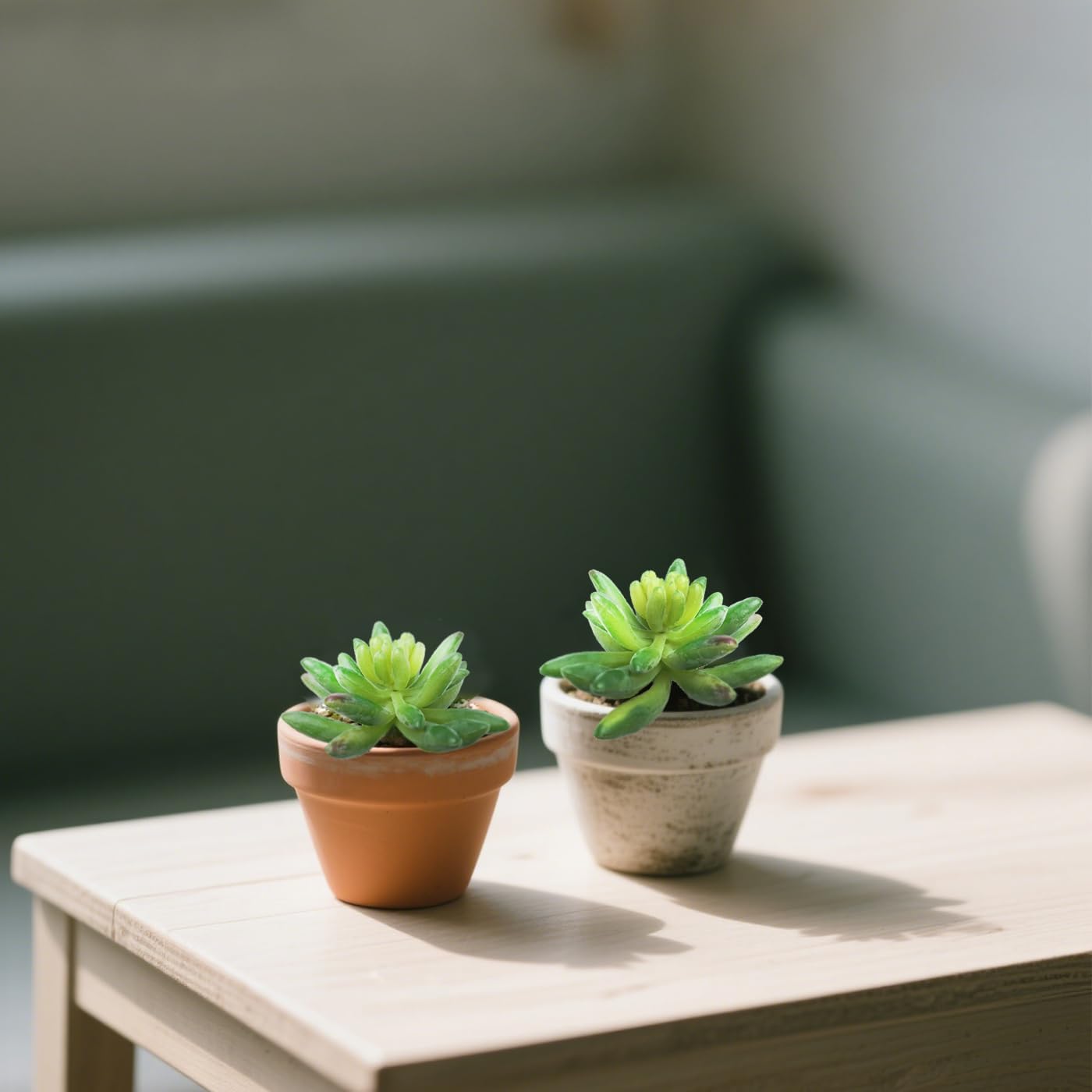 2pcs Artificial Succulent Plants, Realistic Fake Succulents, Fake Plants for Garden Arrangement Decor, Red