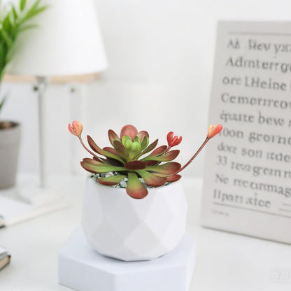 2pcs Artificial Succulent Plants, Realistic Fake Succulents, Fake Plants for Garden Arrangement Decor, Red