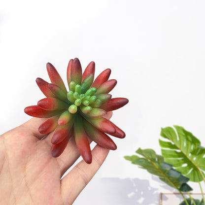 2pcs Artificial Succulent Plants, Realistic Fake Succulents, Fake Plants for Garden Arrangement Decor, Red