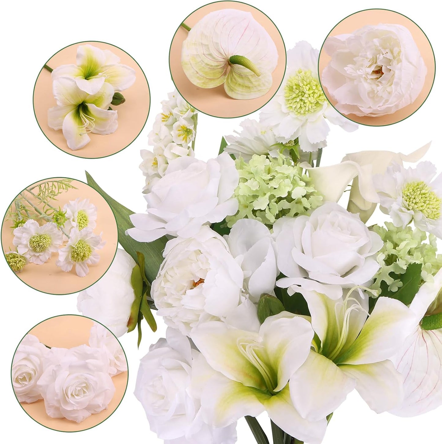 Artificial Sunflowers Fake Cemetery Flowers for Grave Bouquet with Sunflowers for Bridal Bouquets Wedding Centerpieces Decor Party Table Gravesites Fall Floral Arrangements Home Decoration