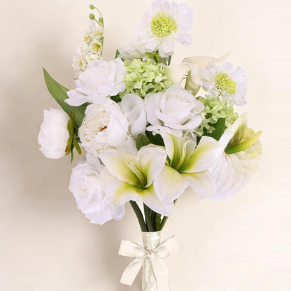 Artificial Sunflowers Fake Cemetery Flowers for Grave Bouquet with Sunflowers for Bridal Bouquets Wedding Centerpieces Decor Party Table Gravesites Fall Floral Arrangements Home Decoration