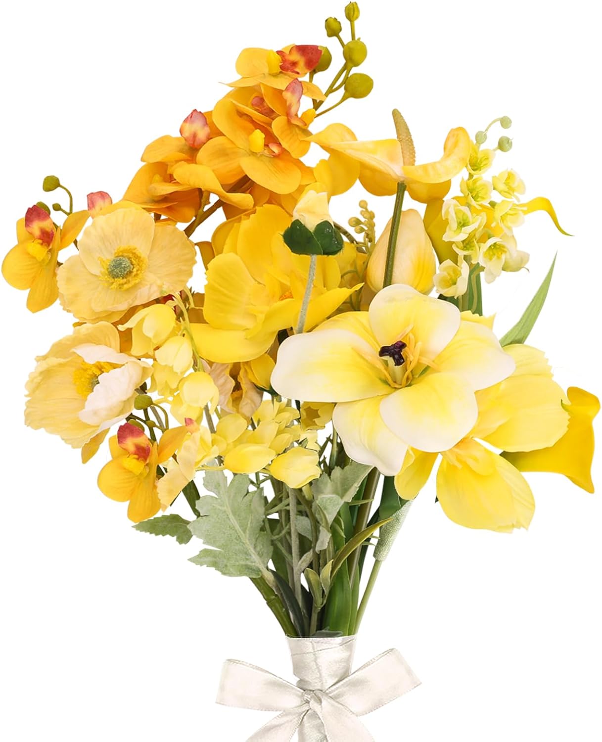 Artificial Sunflowers Fake Cemetery Flowers for Grave Bouquet with Sunflowers for Bridal Bouquets Wedding Centerpieces Decor Party Table Gravesites Fall Floral Arrangements Home Decoration