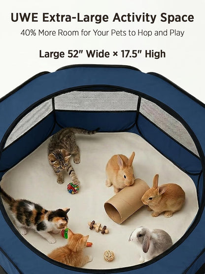 Extra Large Small Animal Playpen, Waterproof Foldable Pet Pen,Dark Grey