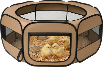 Extra Large Small Animal Playpen, Waterproof Foldable Pet Pen,Dark Grey