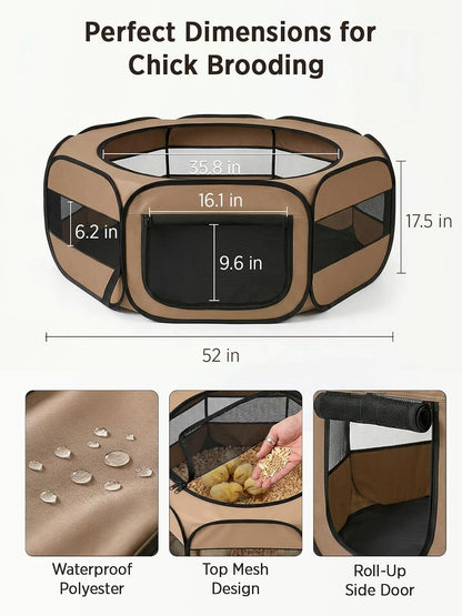 Extra Large Small Animal Playpen, Waterproof Foldable Pet Pen,Dark Grey