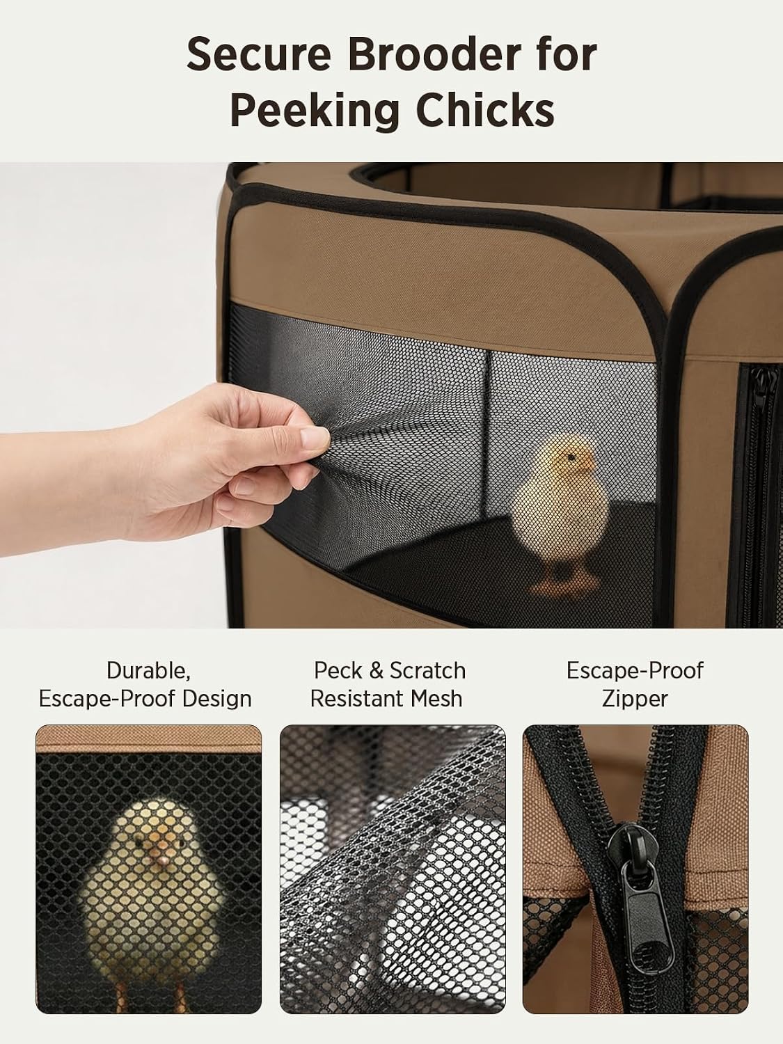 Extra Large Small Animal Playpen, Waterproof Foldable Pet Pen,Dark Grey