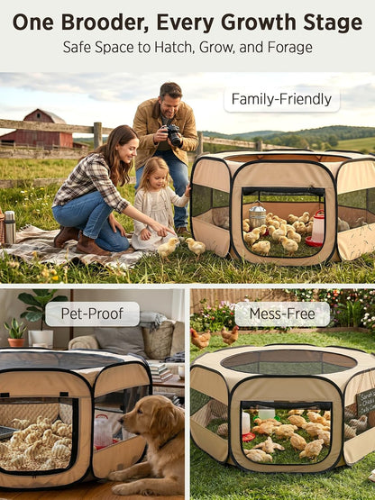Extra Large Small Animal Playpen, Waterproof Foldable Pet Pen,Dark Grey