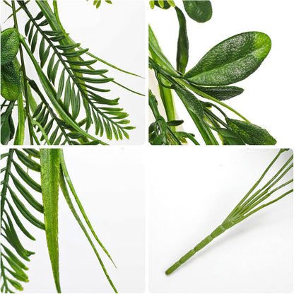 2pcs Artificial Hanging Plants 24" Fake Ivy Vine Faux Ivy Leaves Hanging Plant Greenery for Wall House Room Patio Indoor Outdoor Home Shelf Office Wedding Decor