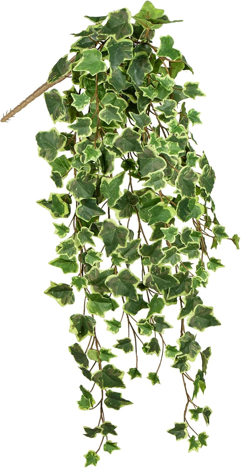 2pcs Artificial Hanging Plants 24" Fake Ivy Vine Faux Ivy Leaves Hanging Plant Greenery for Wall House Room Patio Indoor Outdoor Home Shelf Office Wedding Decor