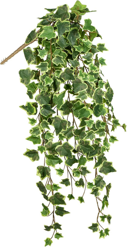 2pcs Artificial Hanging Plants 24" Fake Ivy Vine Faux Ivy Leaves Hanging Plant Greenery for Wall House Room Patio Indoor Outdoor Home Shelf Office Wedding Decor