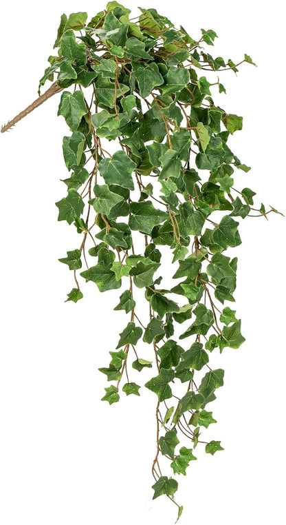 2pcs Artificial Hanging Plants 24" Fake Ivy Vine Faux Ivy Leaves Hanging Plant Greenery for Wall House Room Patio Indoor Outdoor Home Shelf Office Wedding Decor