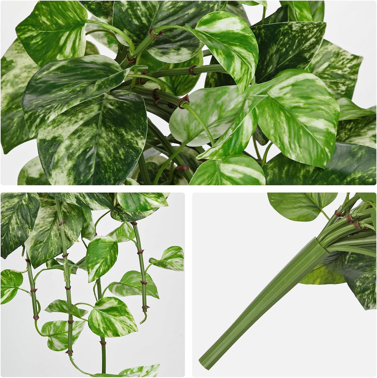 2pcs Artificial Hanging Plants 24" Fake Ivy Vine Faux Ivy Leaves Hanging Plant Greenery for Wall House Room Patio Indoor Outdoor Home Shelf Office Wedding Decor