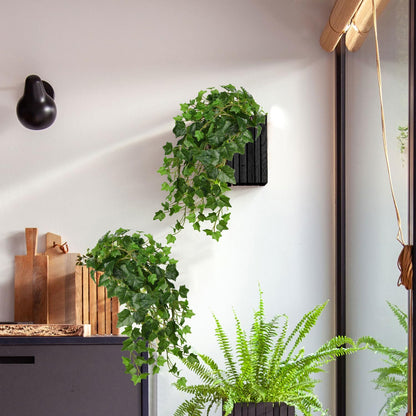 2pcs Artificial Hanging Plants 24" Fake Ivy Vine Faux Ivy Leaves Hanging Plant Greenery for Wall House Room Patio Indoor Outdoor Home Shelf Office Wedding Decor