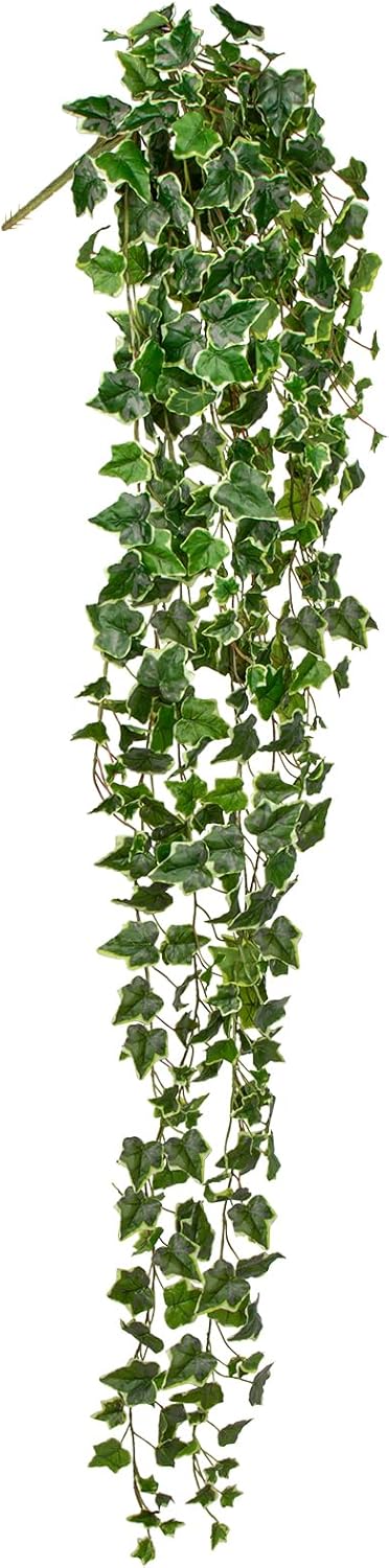 2pcs Artificial Hanging Plants 24" Fake Ivy Vine Faux Ivy Leaves Hanging Plant Greenery for Wall House Room Patio Indoor Outdoor Home Shelf Office Wedding Decor