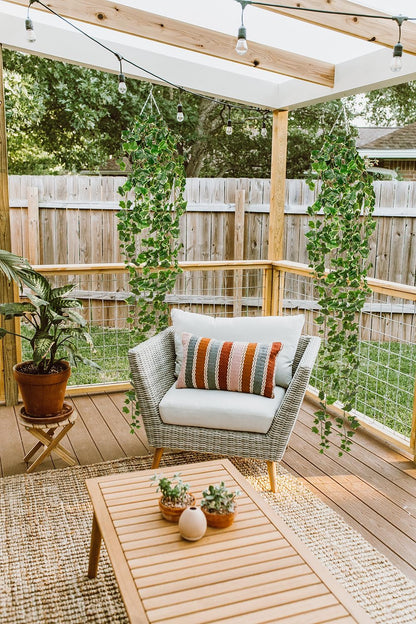 2pcs Artificial Hanging Plants 24" Fake Ivy Vine Faux Ivy Leaves Hanging Plant Greenery for Wall House Room Patio Indoor Outdoor Home Shelf Office Wedding Decor