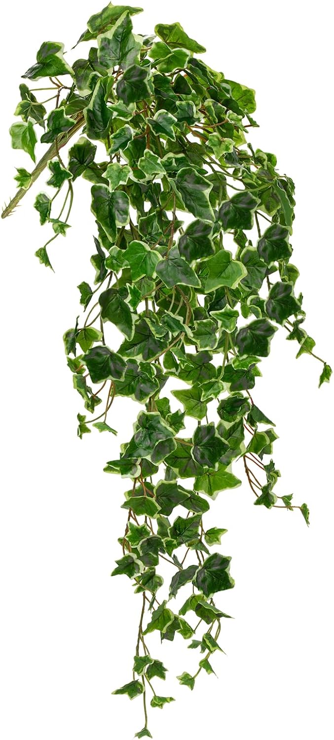 2pcs Artificial Hanging Plants 24" Fake Ivy Vine Faux Ivy Leaves Hanging Plant Greenery for Wall House Room Patio Indoor Outdoor Home Shelf Office Wedding Decor