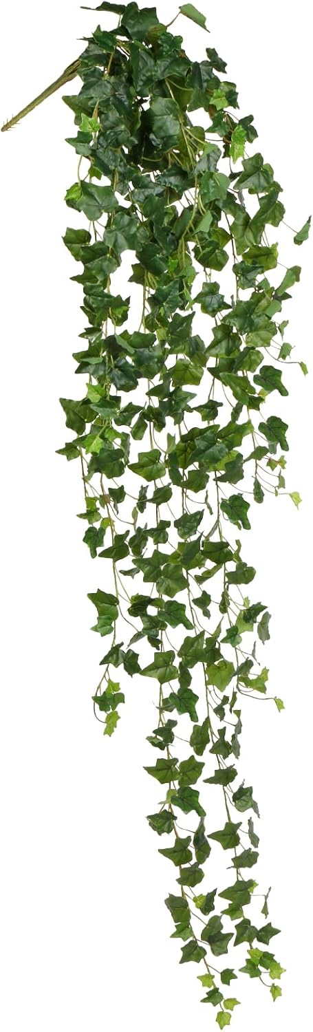 2pcs Artificial Hanging Plants 24" Fake Ivy Vine Faux Ivy Leaves Hanging Plant Greenery for Wall House Room Patio Indoor Outdoor Home Shelf Office Wedding Decor
