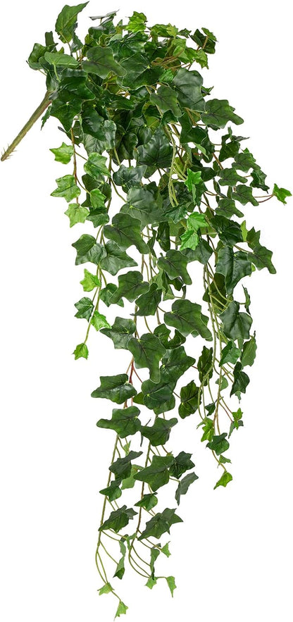 2pcs Artificial Hanging Plants 24" Fake Ivy Vine Faux Ivy Leaves Hanging Plant Greenery for Wall House Room Patio Indoor Outdoor Home Shelf Office Wedding Decor