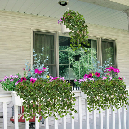 2pcs Artificial Hanging Plants 24" Fake Ivy Vine Faux Ivy Leaves Hanging Plant Greenery for Wall House Room Patio Indoor Outdoor Home Shelf Office Wedding Decor