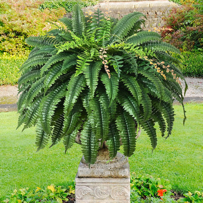 48 inch 128 Leaves Artificial Ferns for Outdoors Look Real Fake Ferns