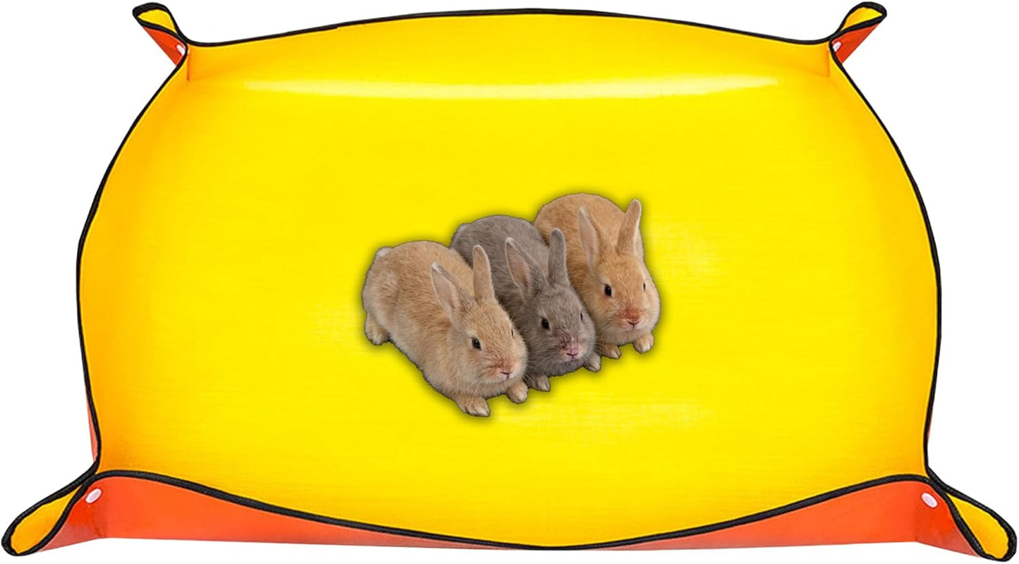 Waterproof Pet Playpen Mats for Bunny, 1 Pack Plastic Floor Mat 59 x 39 in, Reusable Black Cage Liner for Hamsters, Ferrets, Guinea Pig, Rabbits and Other Small Animals