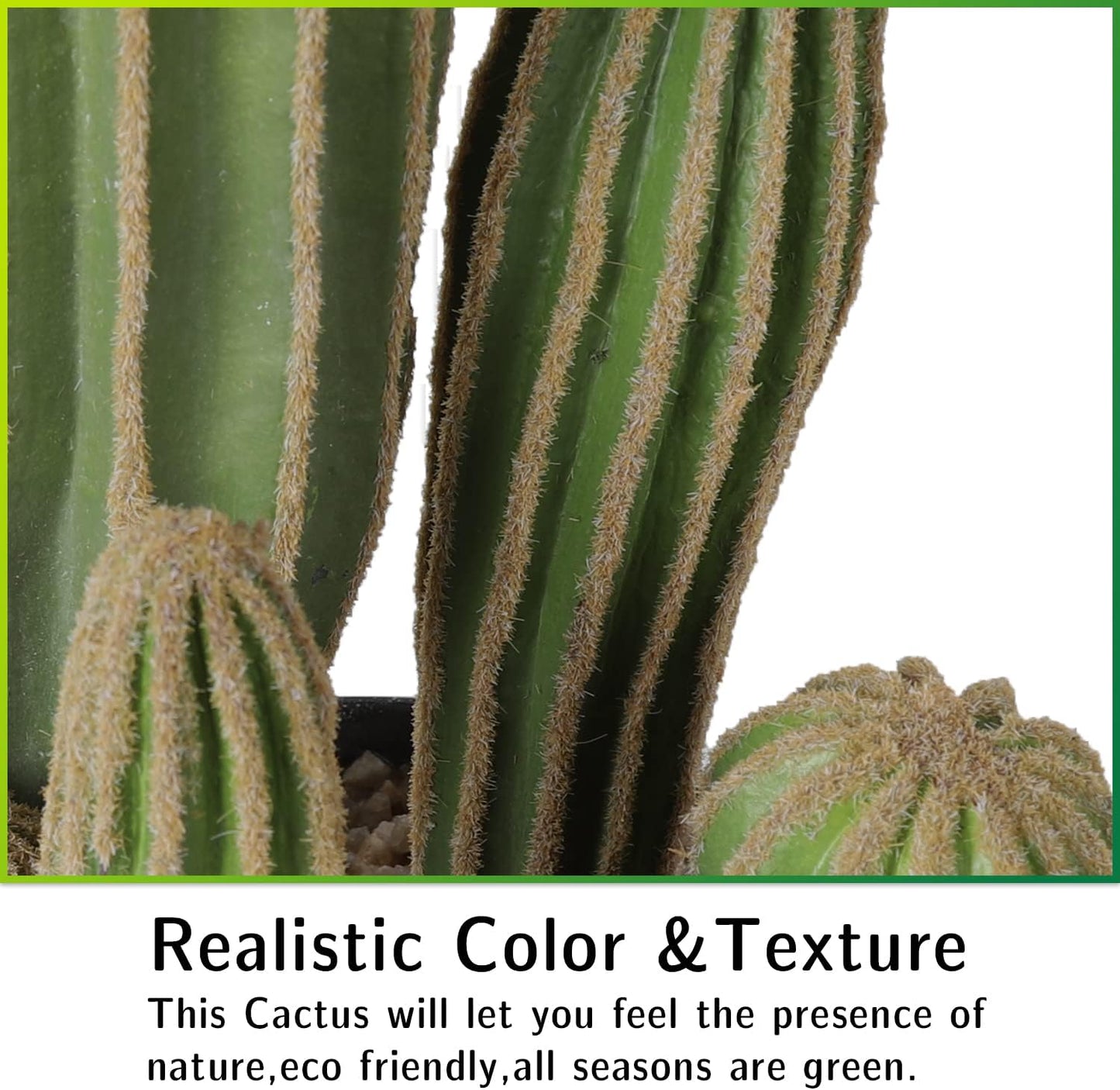 Artificial Cactus Fake Big Cactus 24 Inch Faux Cacti Plants for Home Garden Office Store Decoration