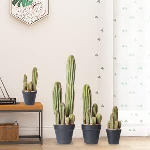 Artificial Cactus Fake Big Cactus 24 Inch Faux Cacti Plants for Home Garden Office Store Decoration