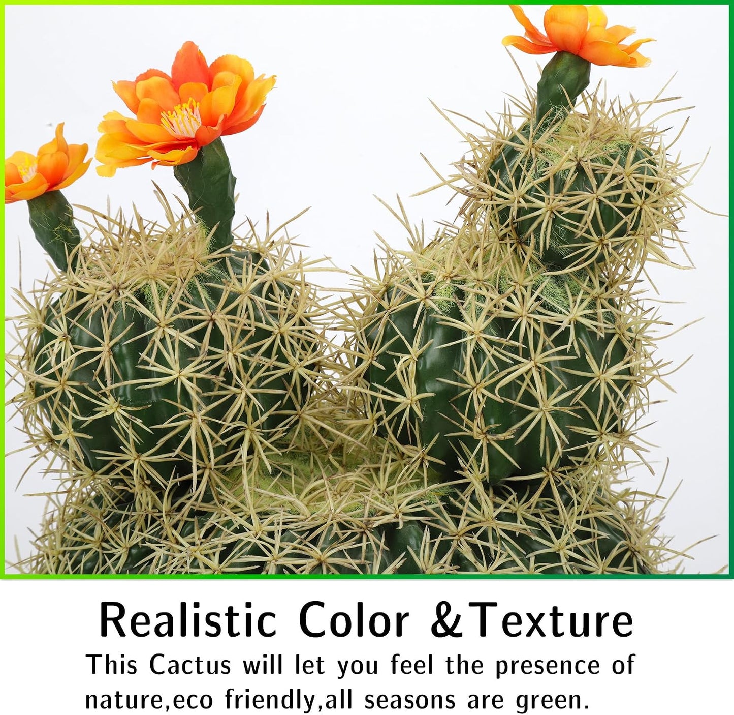 Artificial Cactus Fake Big Cactus 24 Inch Faux Cacti Plants for Home Garden Office Store Decoration