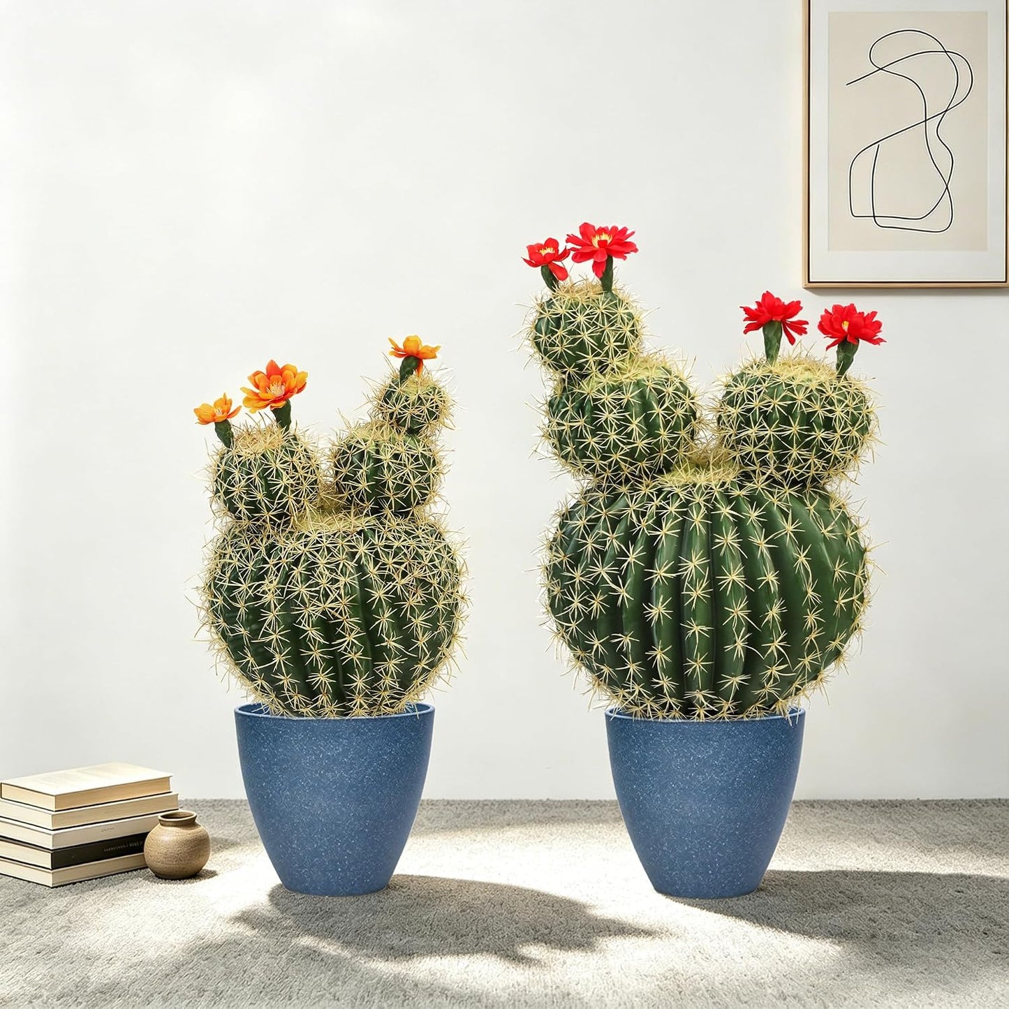 Artificial Cactus Fake Big Cactus 24 Inch Faux Cacti Plants for Home Garden Office Store Decoration