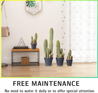 Artificial Cactus Fake Big Cactus 24 Inch Faux Cacti Plants for Home Garden Office Store Decoration