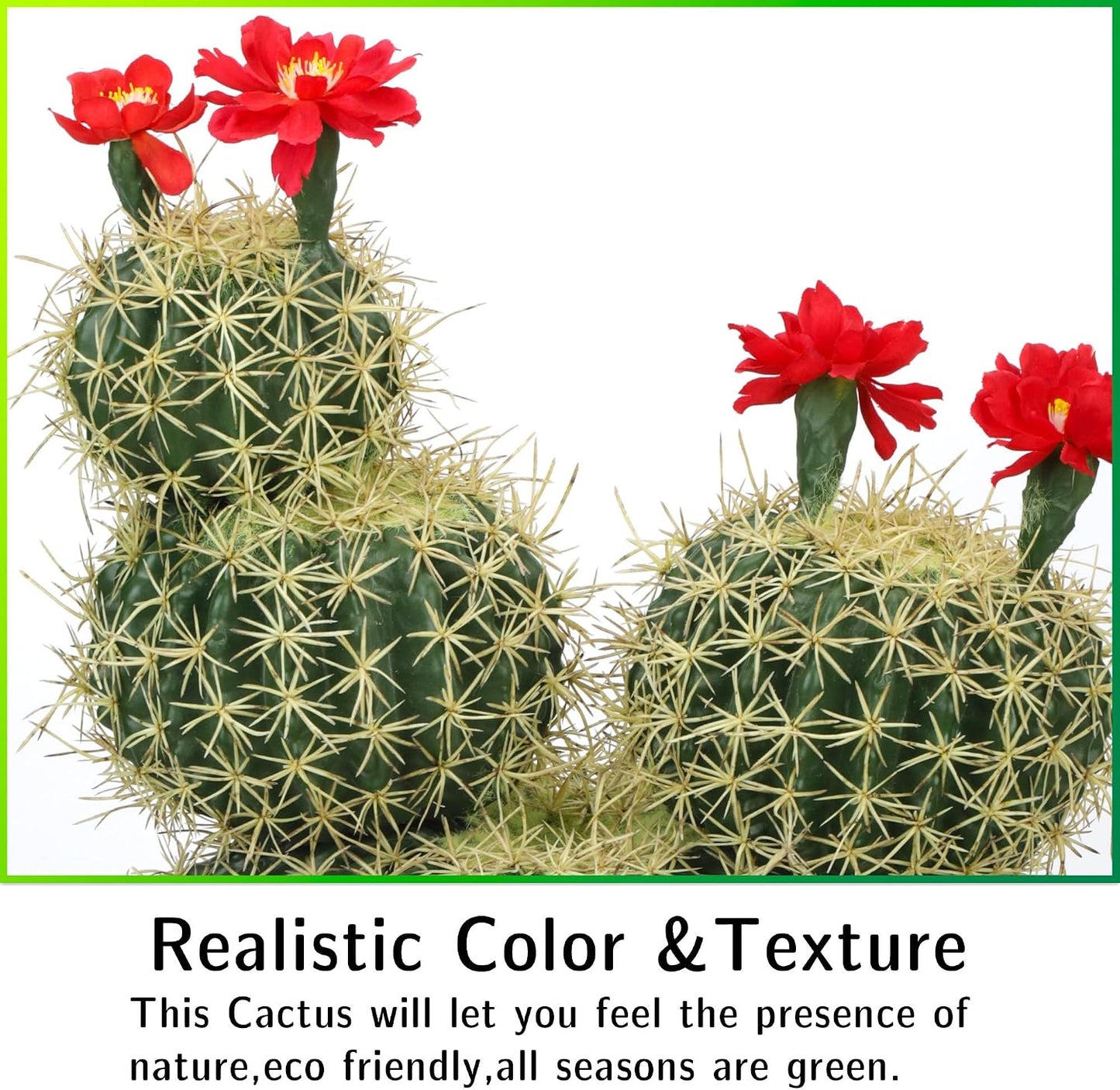 Artificial Cactus Fake Big Cactus 24 Inch Faux Cacti Plants for Home Garden Office Store Decoration