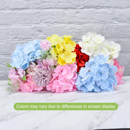 Silk Artificial Hydrangea Flowers, Pink Artificial Flowers Heads with Stems, Full Hydrangea Flowers for Wedding Centerpieces, Party Decoration 30 Set