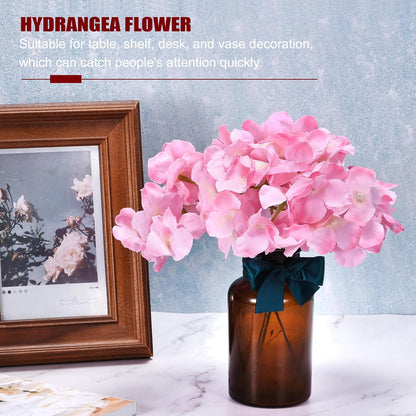 Silk Artificial Hydrangea Flowers, Pink Artificial Flowers Heads with Stems, Full Hydrangea Flowers for Wedding Centerpieces, Party Decoration 30 Set