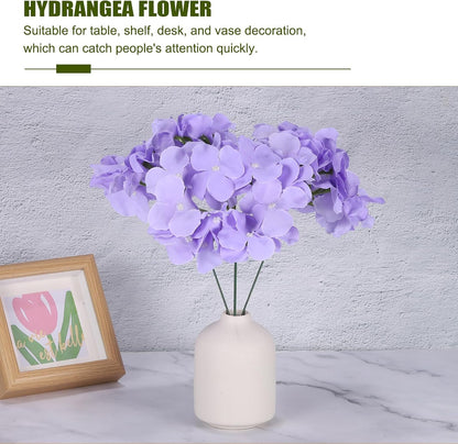 Silk Artificial Hydrangea Flowers, Pink Artificial Flowers Heads with Stems, Full Hydrangea Flowers for Wedding Centerpieces, Party Decoration 30 Set